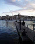 Pche dans le port